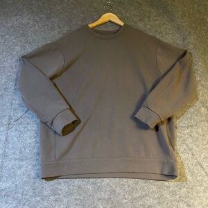 Nike Minimalist Neutral Crewneck Sweatshirt L Soft Modal Blend Taupe Brown Men